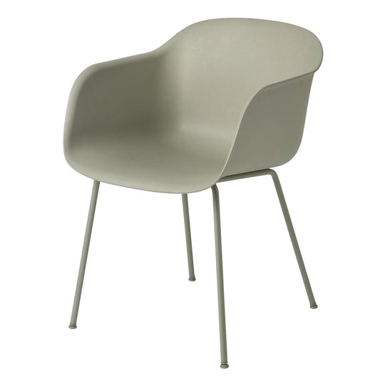 Muuto Fiber chair stol med armstöd Dusty green-Green (plastic)