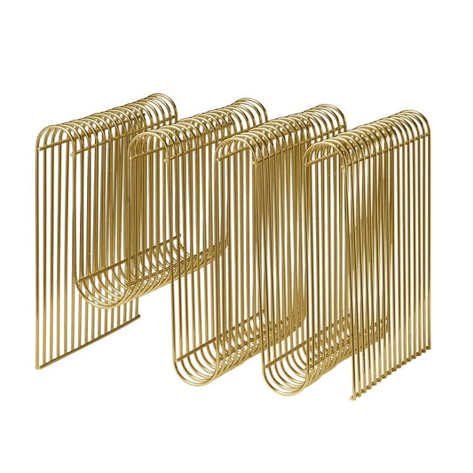 AYTM Curva newspaper stand brass