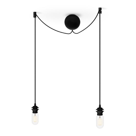 Umage Cannonball ceiling cup with 2 cords black