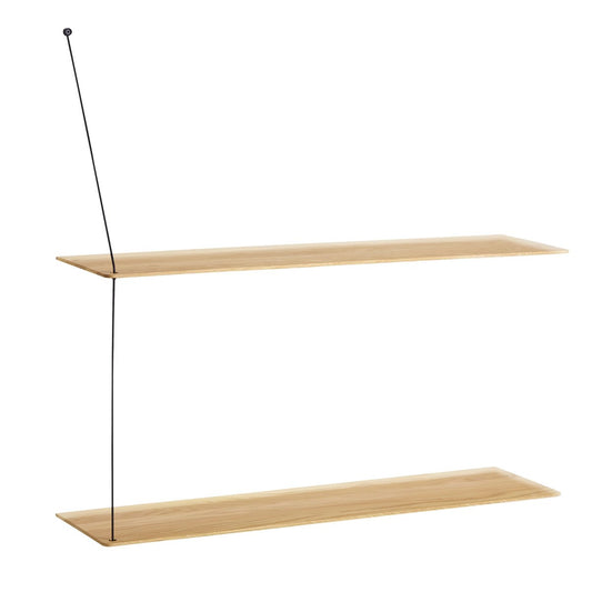 Woud Stedge wall shelf 80 cm white-pigmented oak