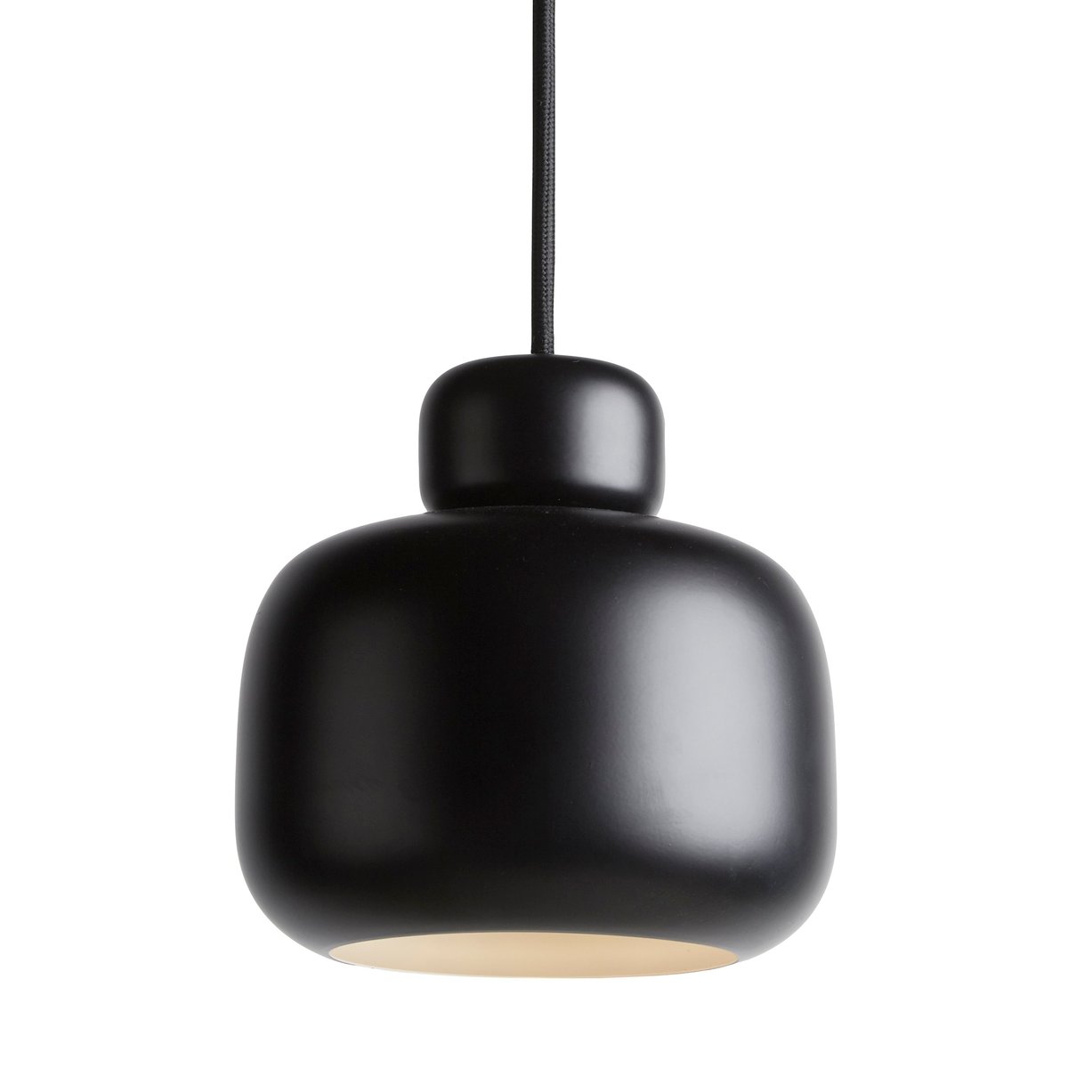 Woud Stone ceiling lamp small black