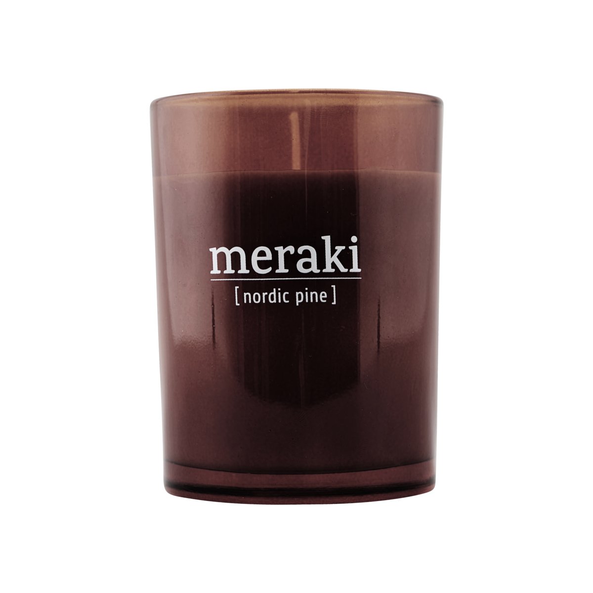 Meraki Meraki doftljus brunt glas 35 timmar Nordic pine