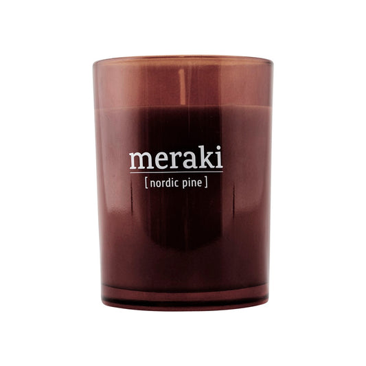 Meraki Meraki doftljus brunt glas 35 timmar Nordic pine