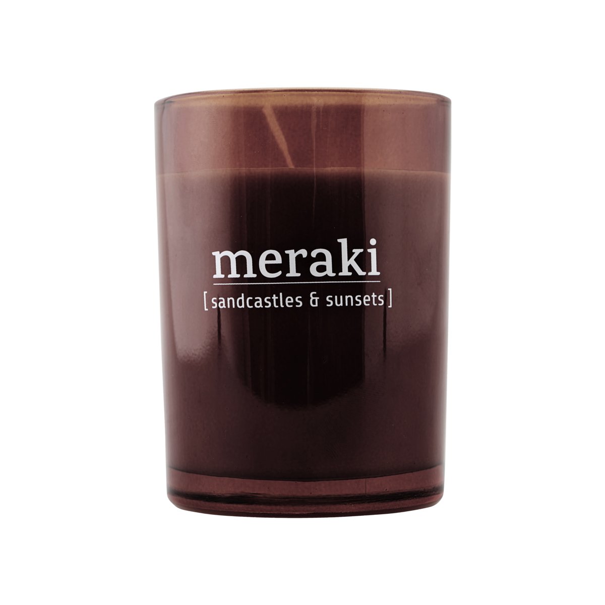 Meraki Meraki doftljus brunt glas 35 timmar Sandcastles & sunsets