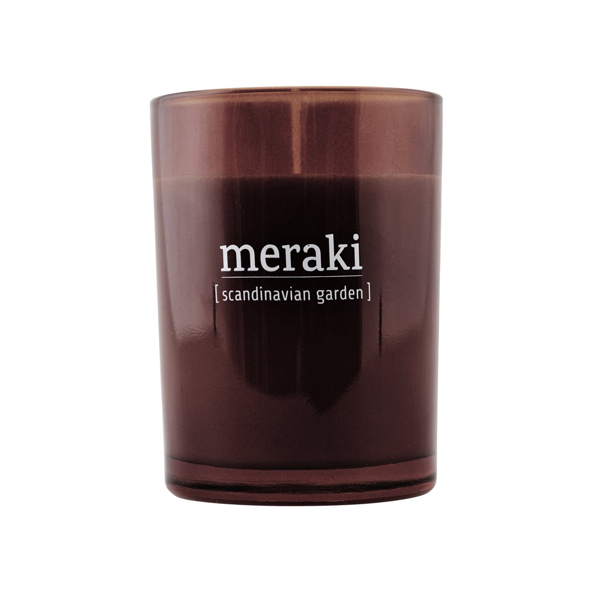 Meraki Meraki scented candle brown glass 35 hours scandinavian garden