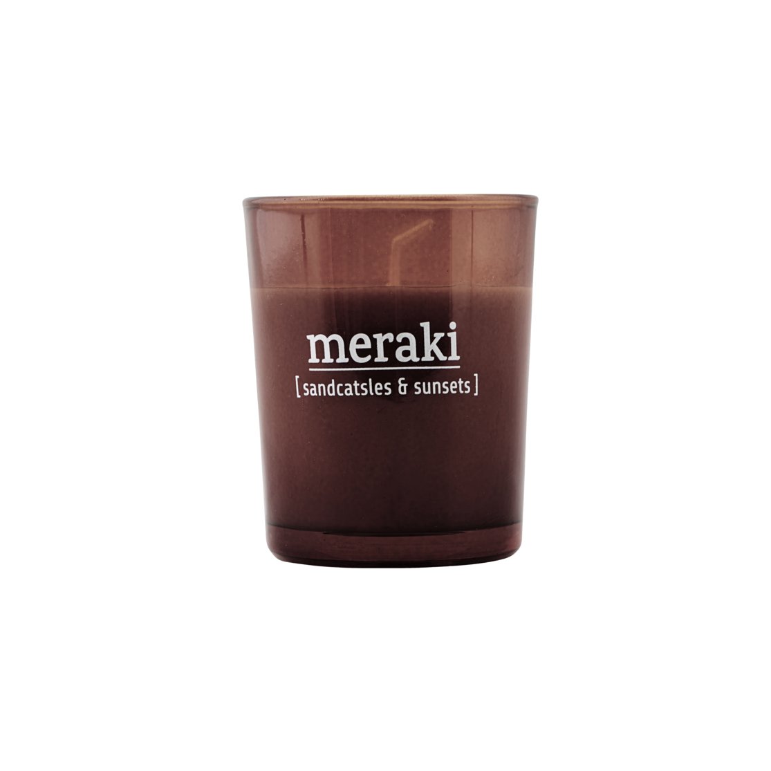 Meraki Meraki doftljus brunt glas 12 timmar Sandcastles & sunsets