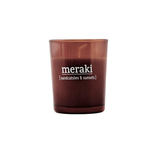 Meraki Meraki doftljus brunt glas 12 timmar Sandcastles & sunsets