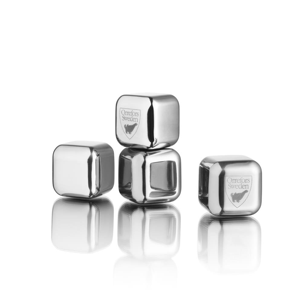 Orrefors City whiskey stones 4-pack stainless steel