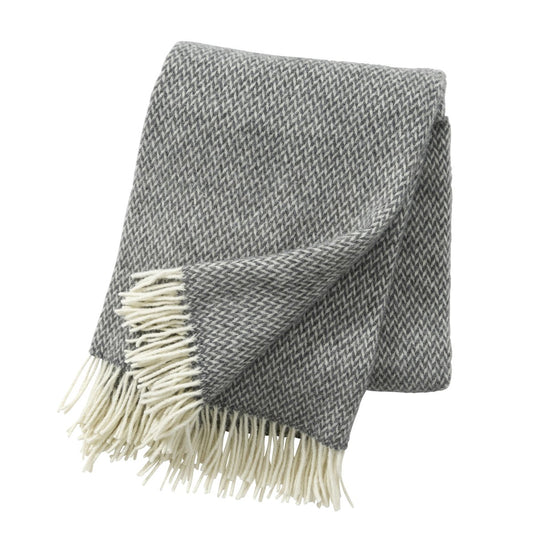 Klippan Yllefabrik Pulse wool throw grey