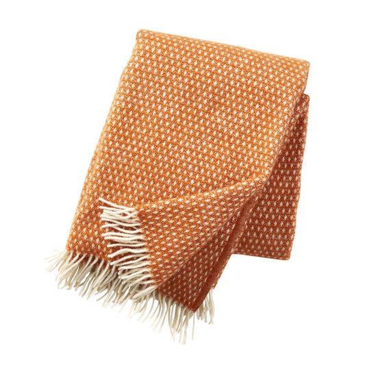 Klippan Yllefabrik Knut wool plaid orange