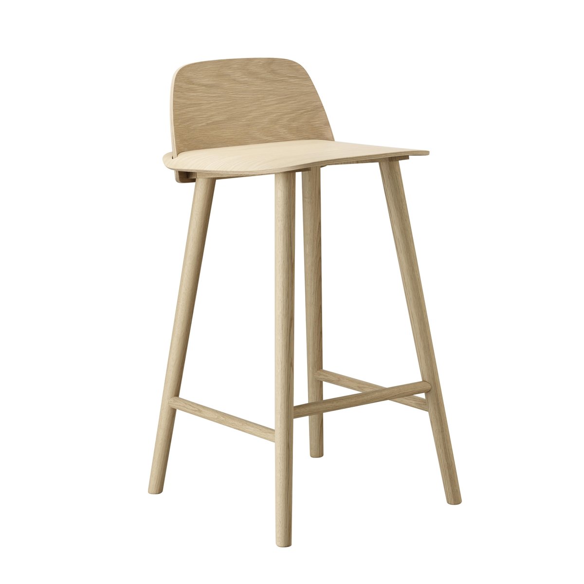 Muuto Nerd barstol 75 cm Oak