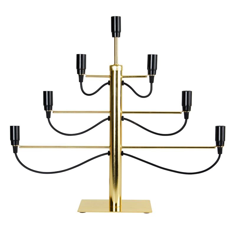 Star Trading Milano electric candle holder brass