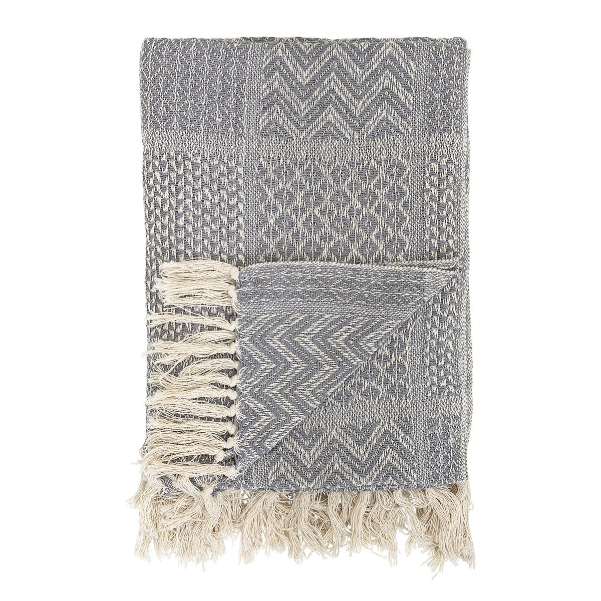 Bloomingville Bloomingville pattern throw grey