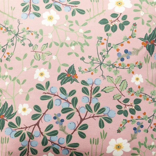 Klippan Yllefabrik Blackthorn fabric pink