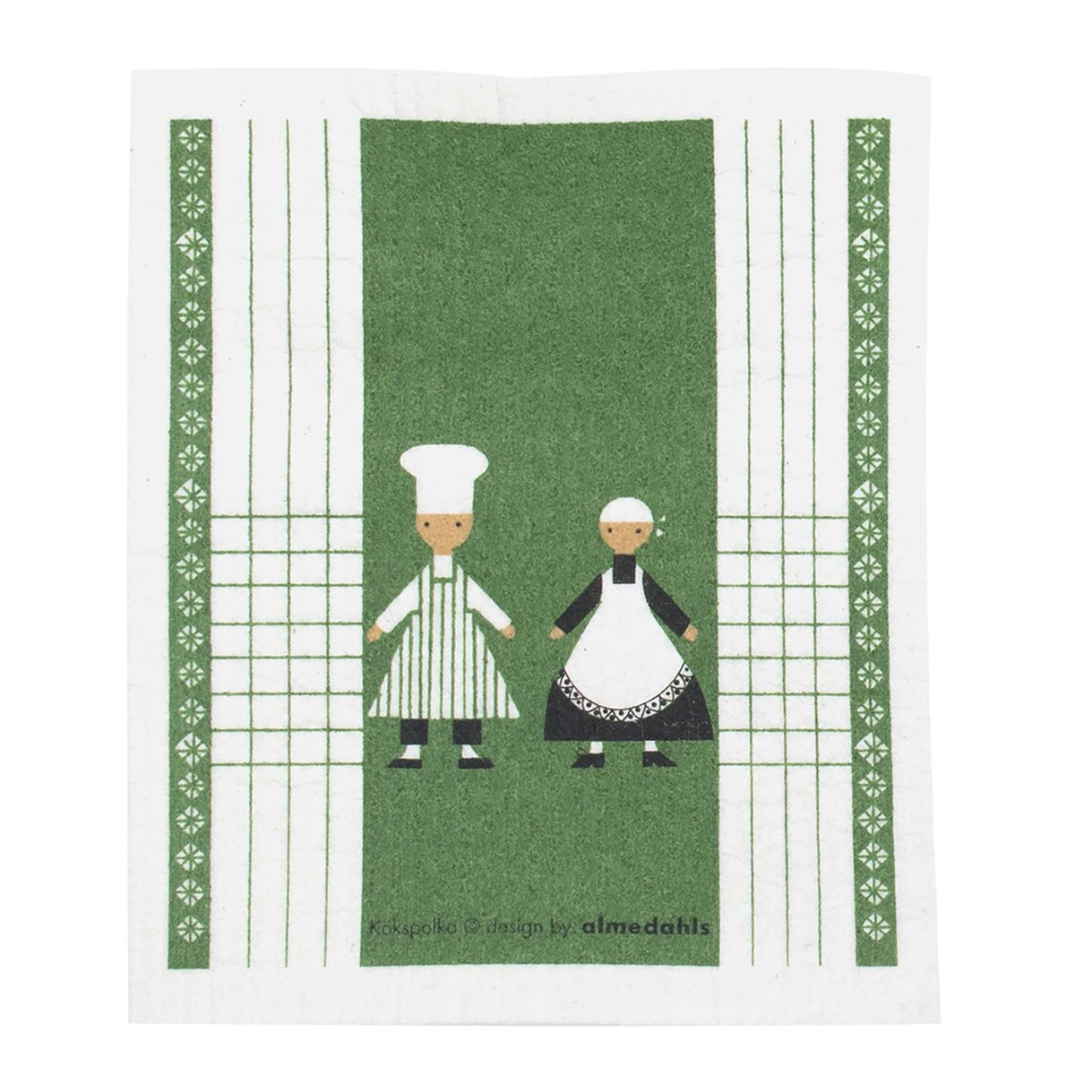 Almedahls Kökspolka dish cloth green