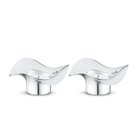 Georg Jensen Cobra Teelichthalter 2er Pack Edelstahl