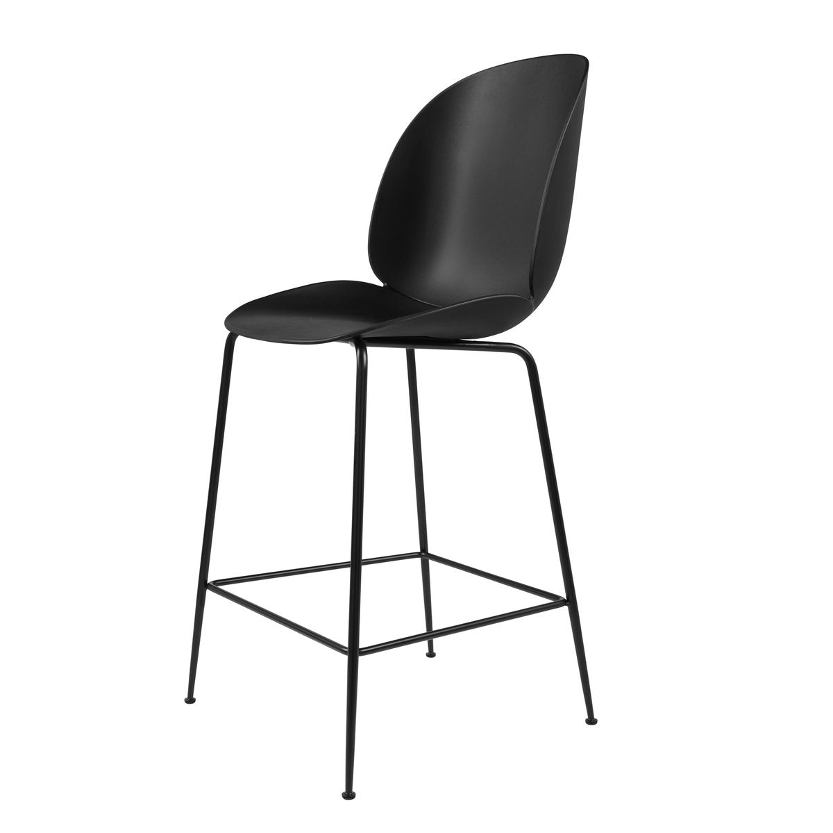 GUBI Beetle Barchair plastic black legs Black