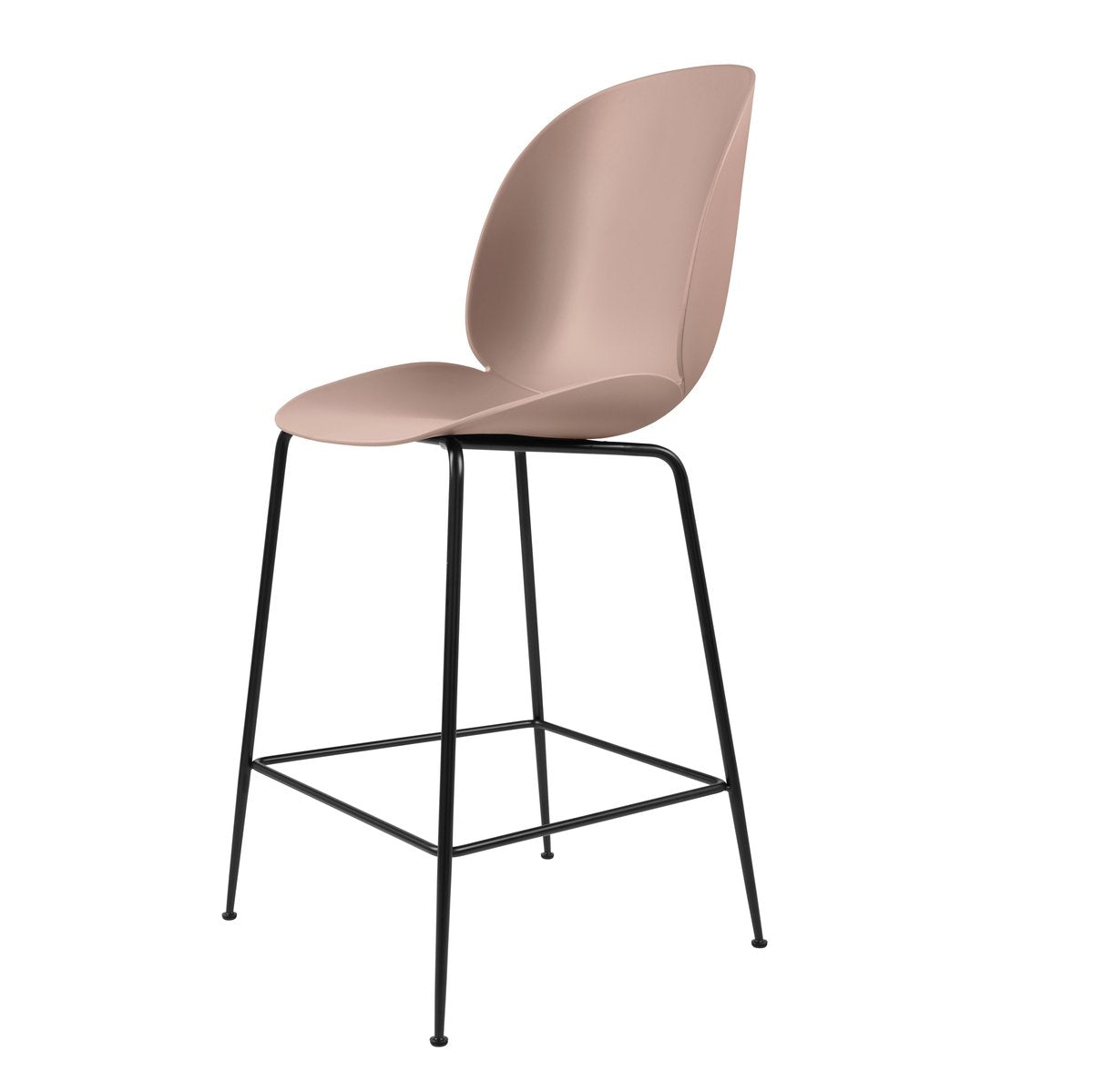 GUBI Beetle Barchair plastic black legs Sweet pink