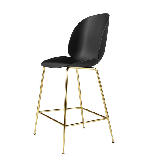 GUBI Beetle Barchair plastic with brass legs Black