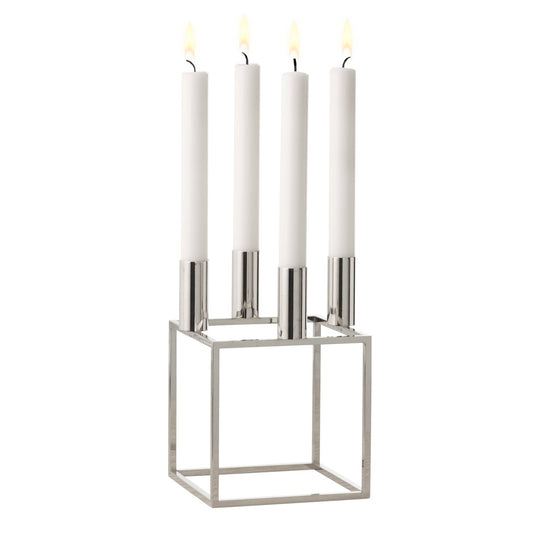 Audo Copenhagen Kubus 4 candle holder nickel