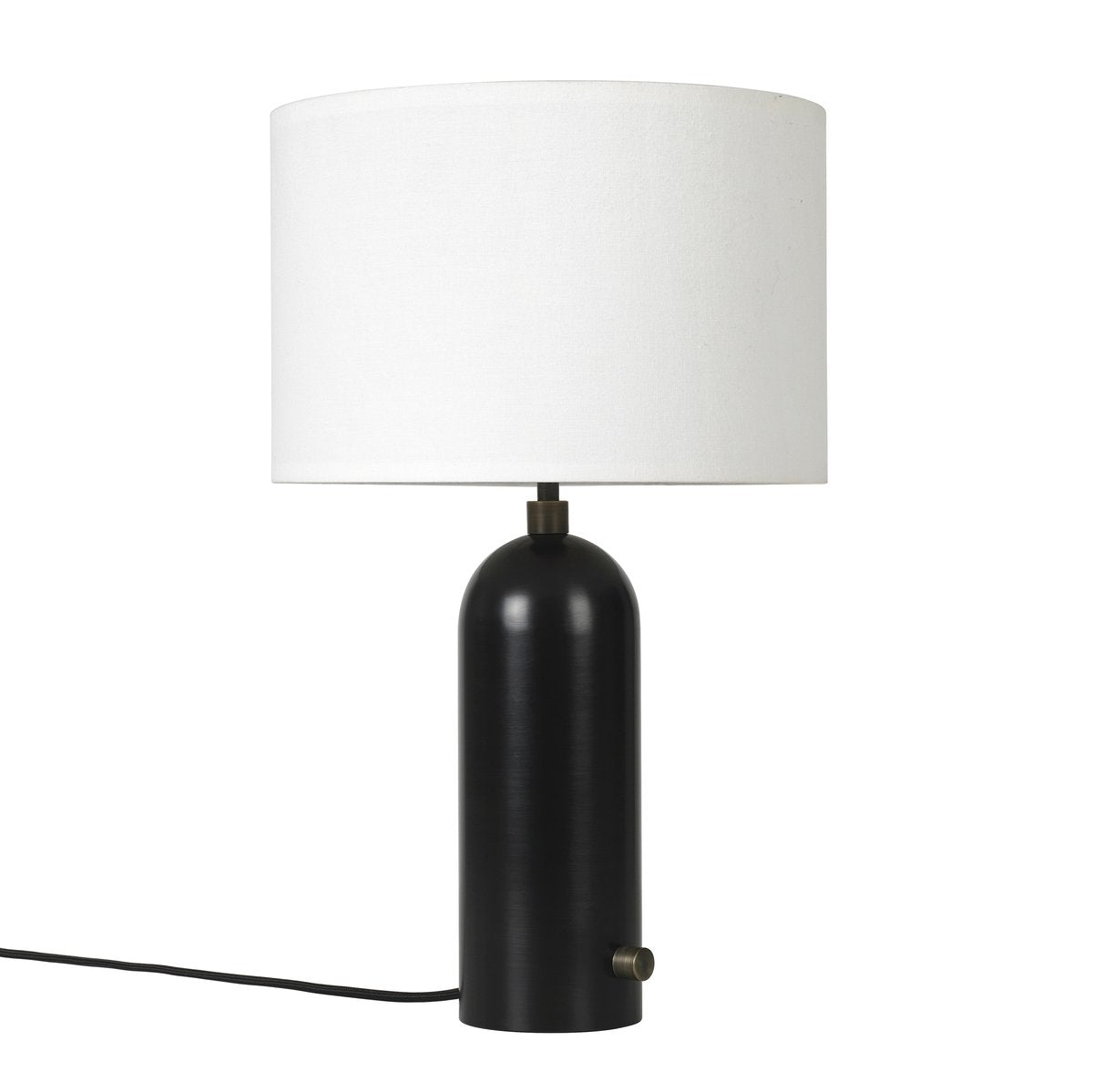 GUBI Gravity S bordslampa blackend steel + vit skärm