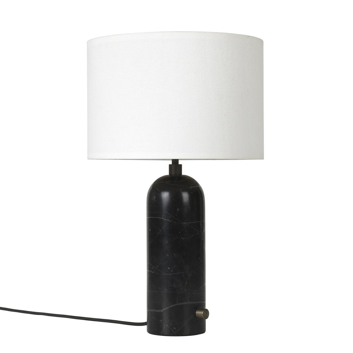 GUBI Gravity S table lamp black marble + white shade