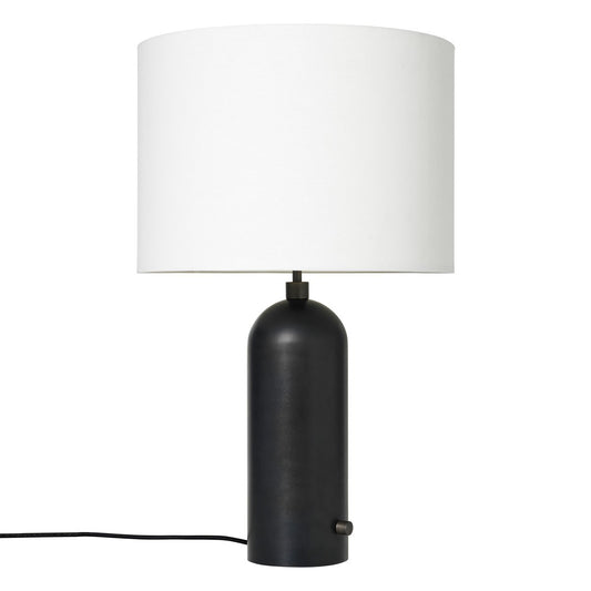 GUBI Gravity L bordslampa blackend steel + vit skärm