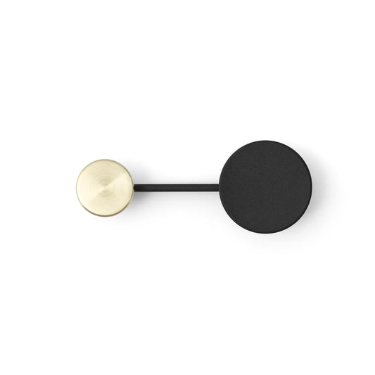 Audo Copenhagen Afteroom clothes hanger small black brass