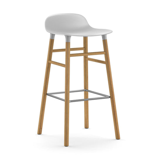 Normann Copenhagen Form barstool oak legs 75 cm White