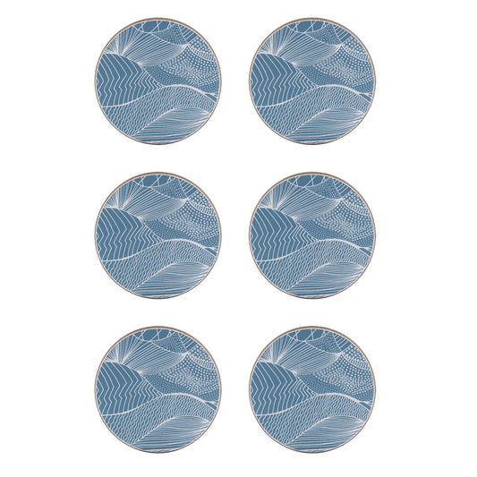 Åry Home Japanese Landscape Glasuntersetzer 6er Pack Ocean