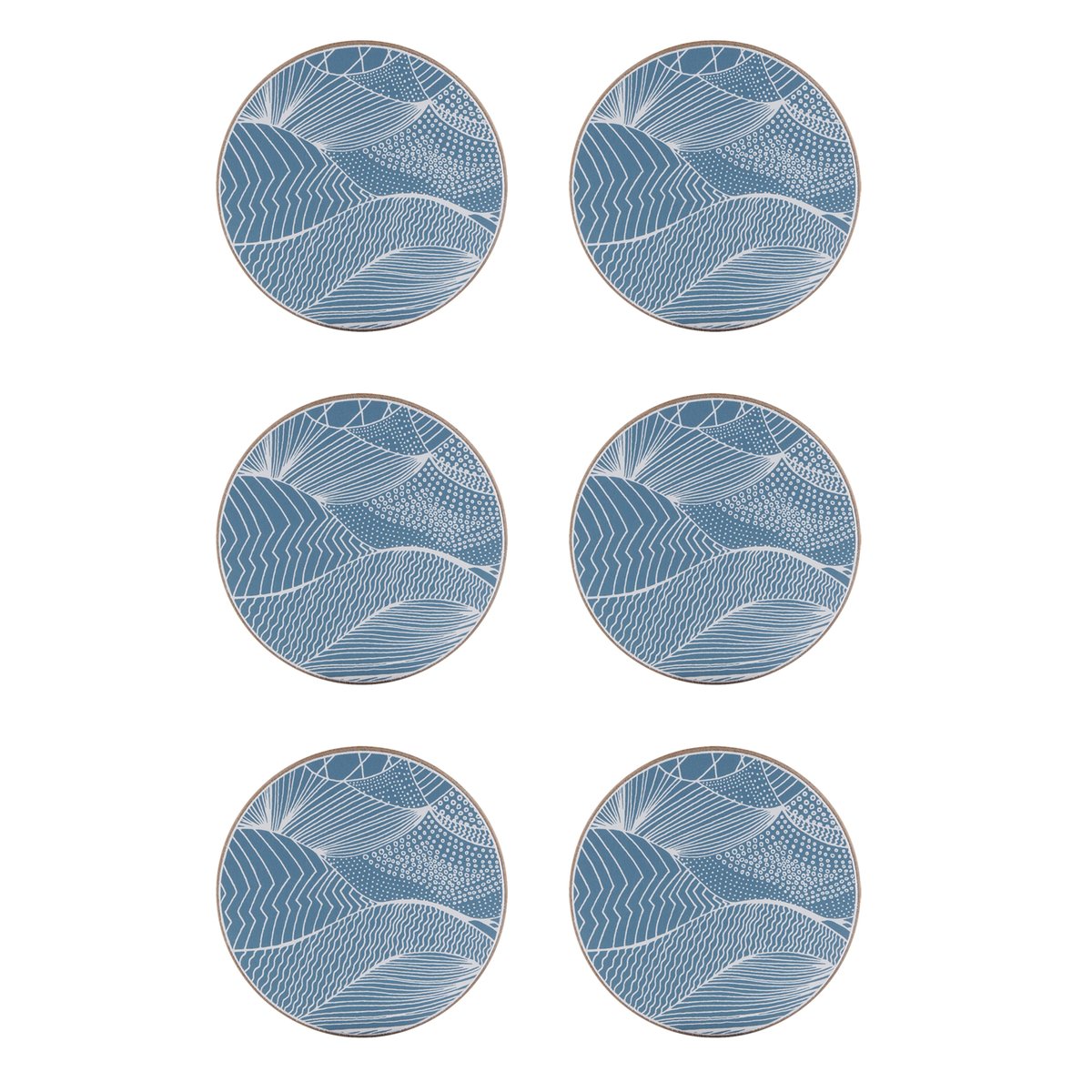 Åry Home Japanese Landscape glasunderlägg 6-pack Ocean