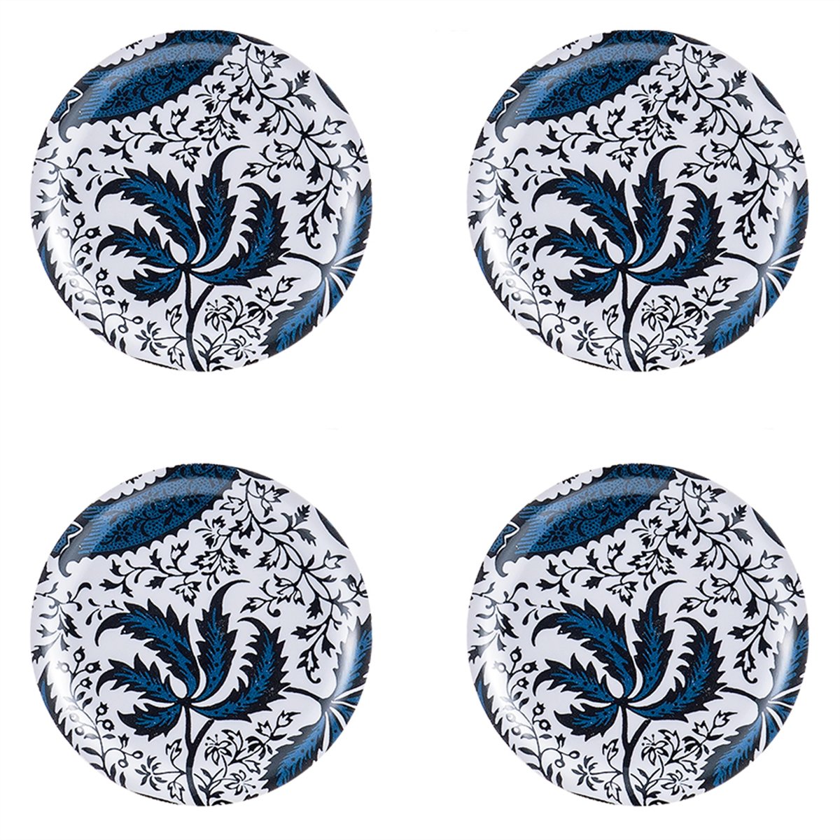 Åry Home Indian Indigo glass coaster 4-pack Ø 11 cm