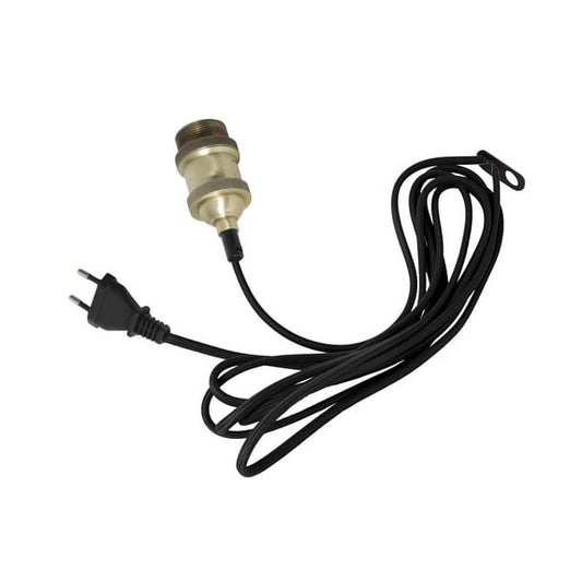 Star Trading Archaic cord with plug black-brass