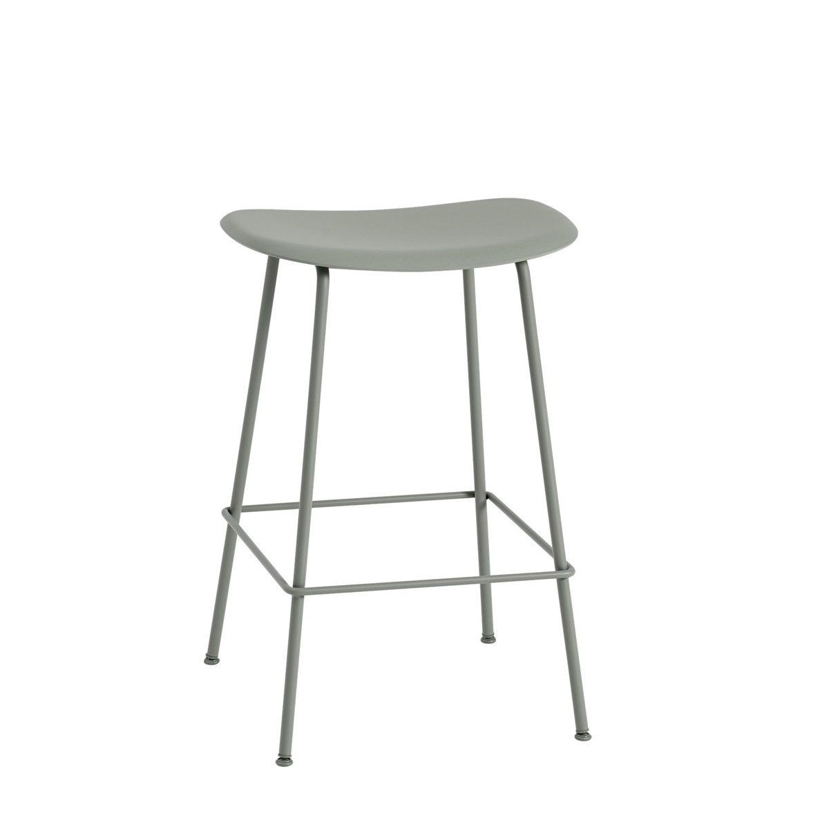 Muuto Fiber Tube bar chair 65 cm dusty green