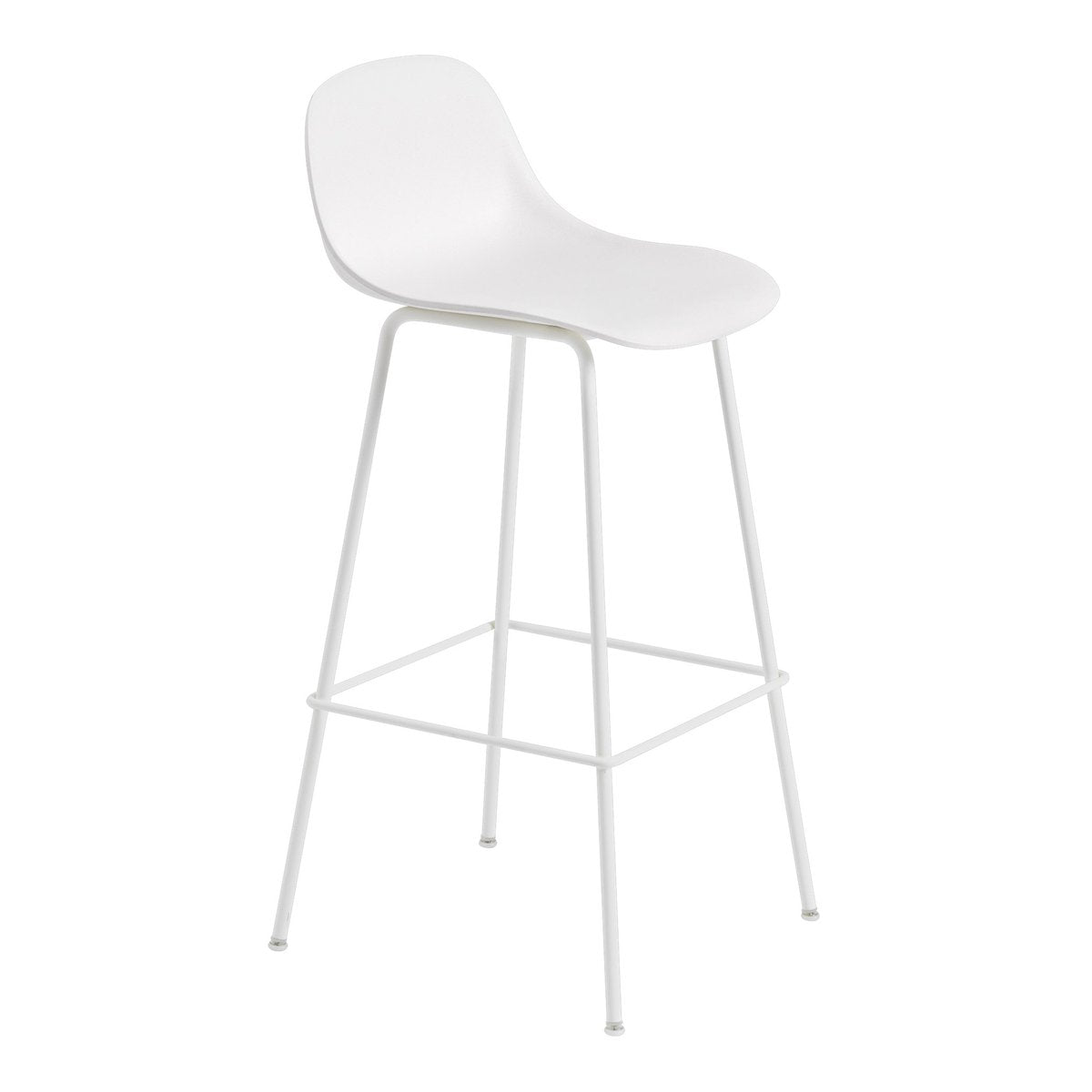 Muuto Fiber Tube Bar Chair With Back Rest 75 Cm White