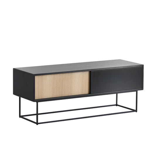 Woud Virka media bench Black - oak