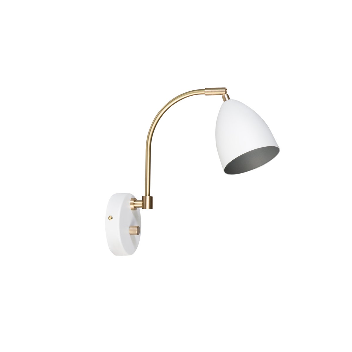 Belid Deluxe wall lamp white, brass