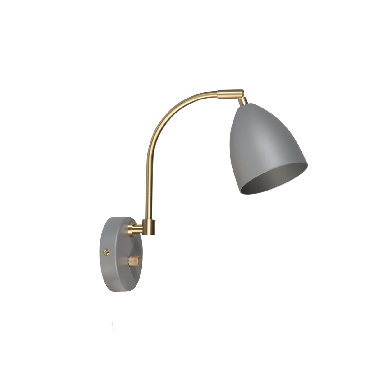 Belid Deluxe wall lamp warm grey, brass