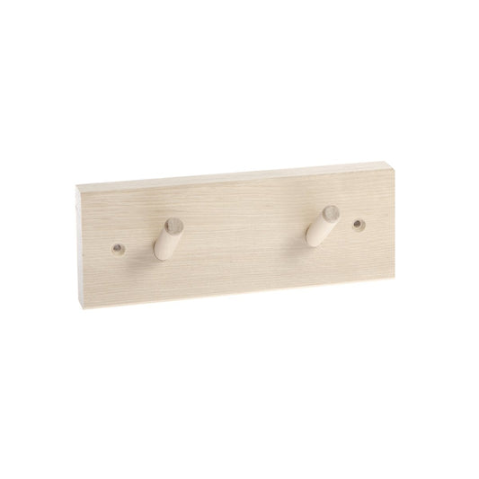 Iris Hantverk Knoppbräda hook rack birch wood 2 hooks