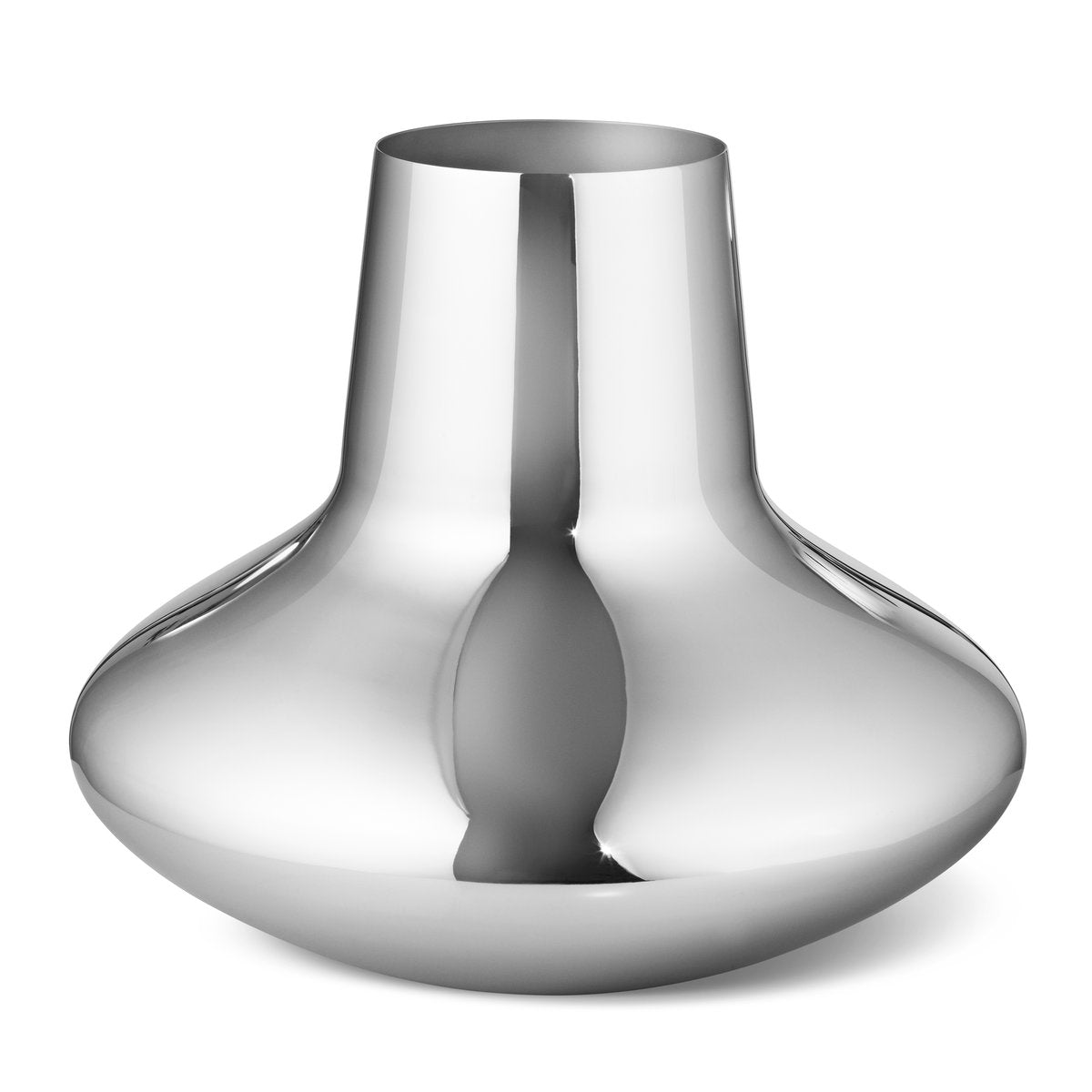 Georg Jensen Henning Koppel Vase Edelstahl Groß, 22,2cm