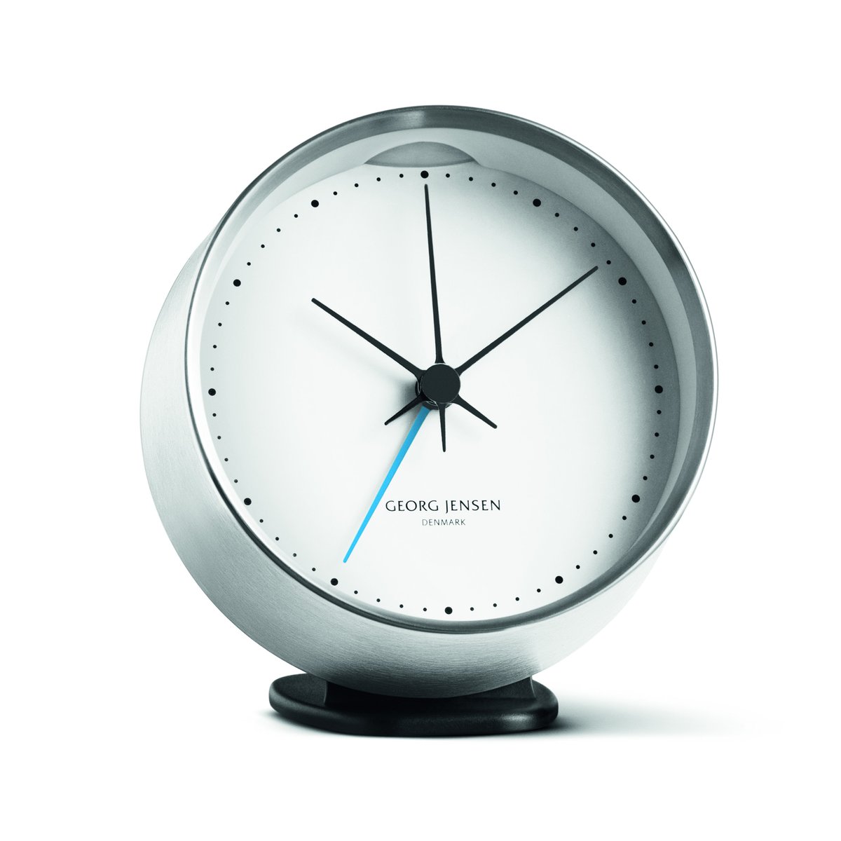 Georg Jensen Koppel tabletop clock 10 cm white-stainless steel