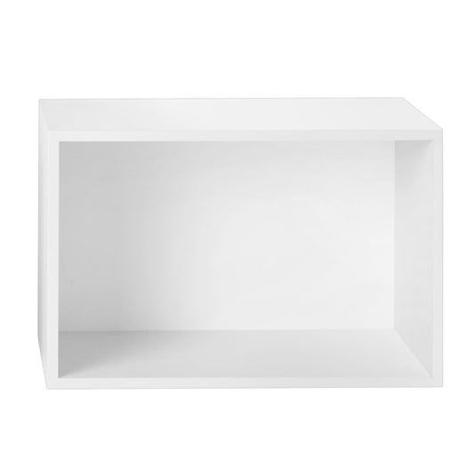 Muuto Stacked 2.0 shelving with back plate, large white