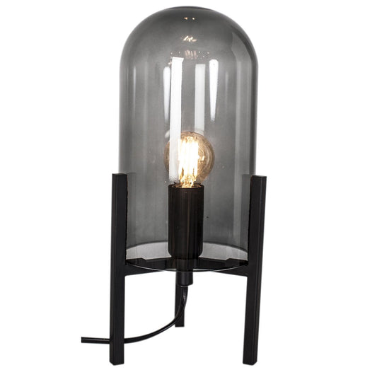 By Rydéns Smokey table lamp smoke grey-black