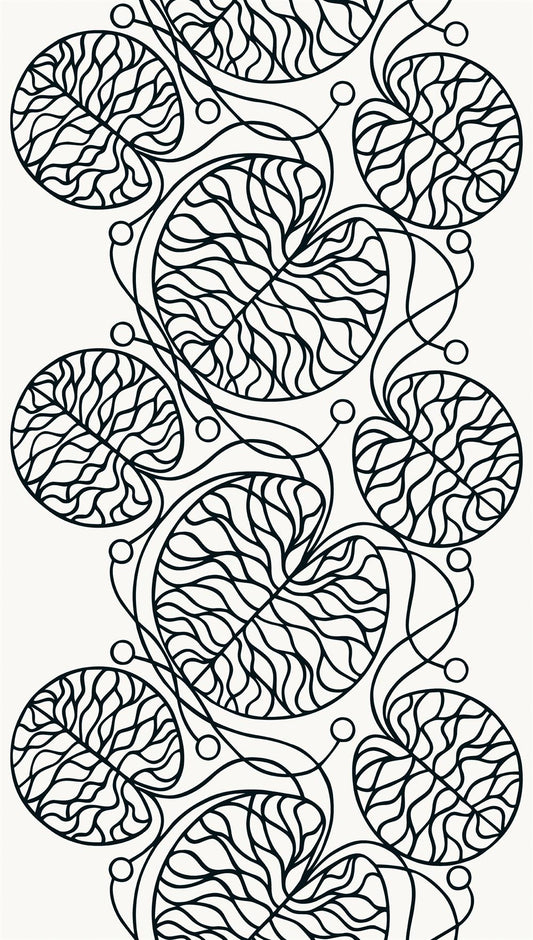 Marimekko Bottna fabric black-white