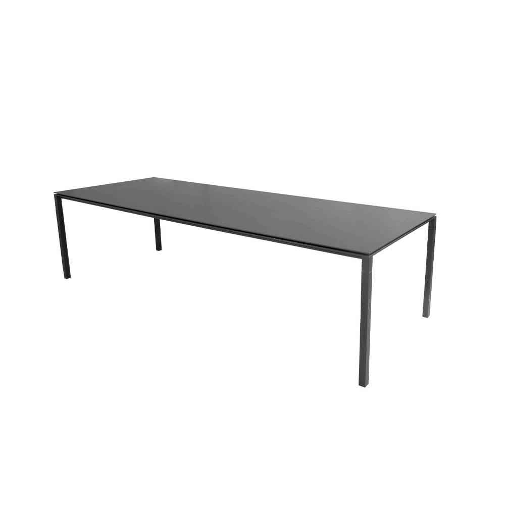 Cane-line Pure Esstisch Nero-Lava Grey 280x100 cm