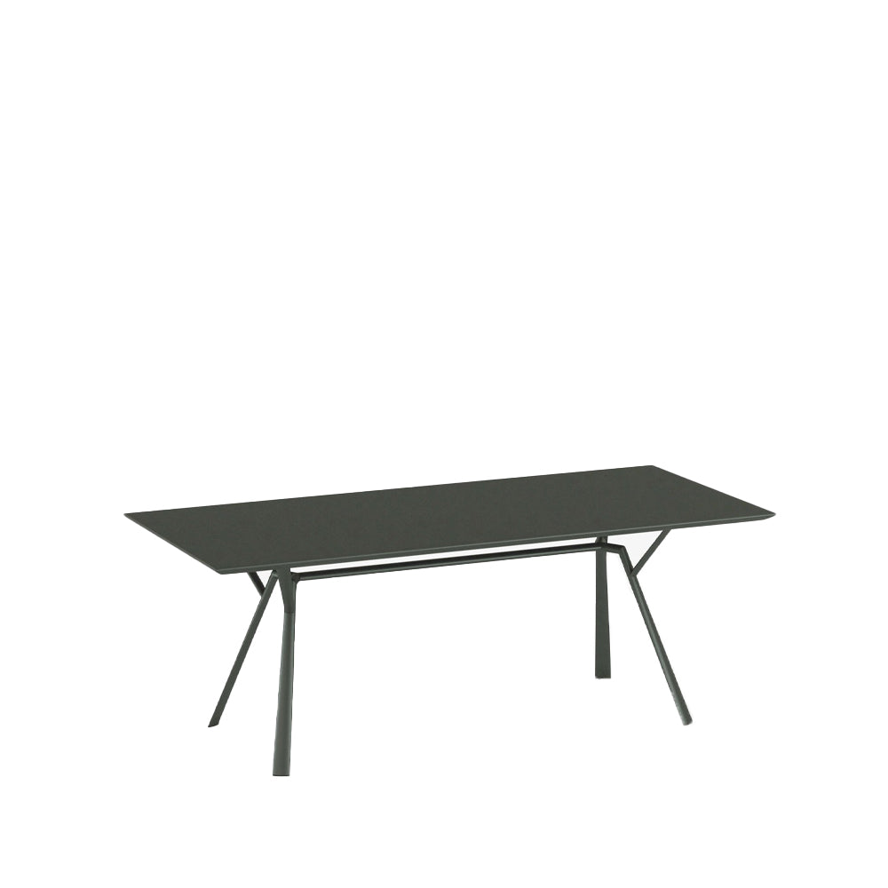 Fast Radice Quadra Tisch Metallic grey, 90 x 200cm