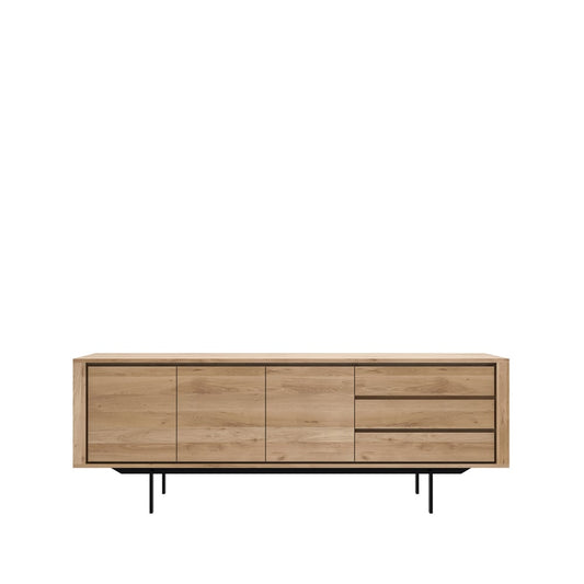 Ethnicraft Shadow sideboard Ek-Wax oil 3 dörrar 3 lådor