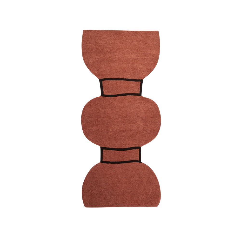 Kateha Silhouette figure matta dusty red, 110x240 cm