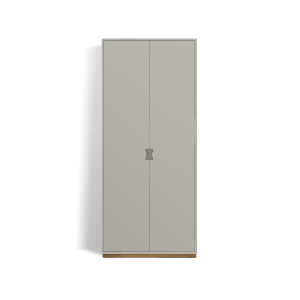 Asplund Snö F Hochschrank Light grey, Eichensockel,  30 cm