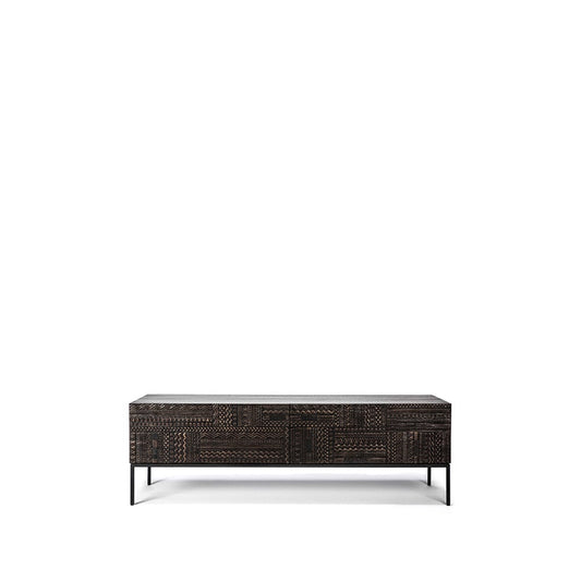 Ethnicraft Tabwa mediabänk Svart teak 51x160 cm